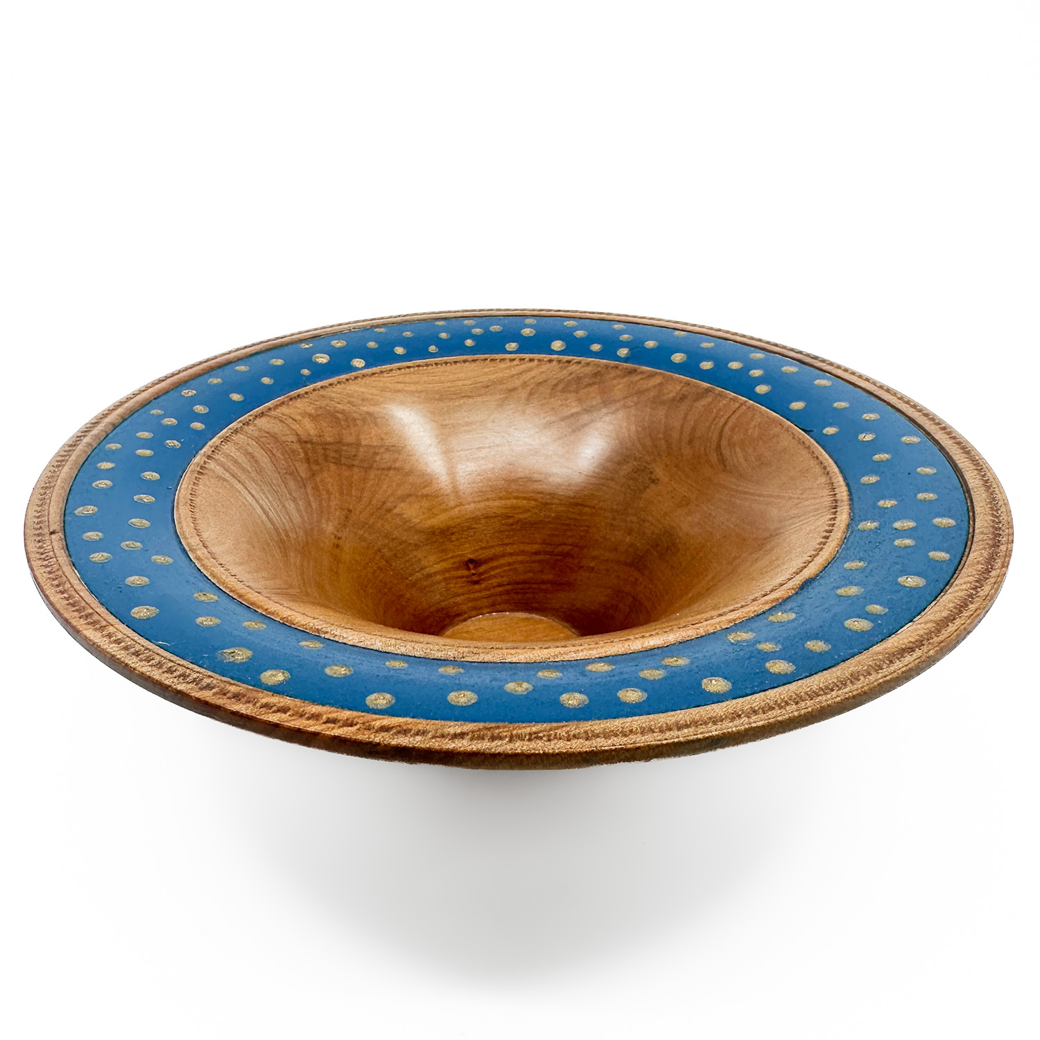 Turned Bowl with Painted Rim - John Lucas
