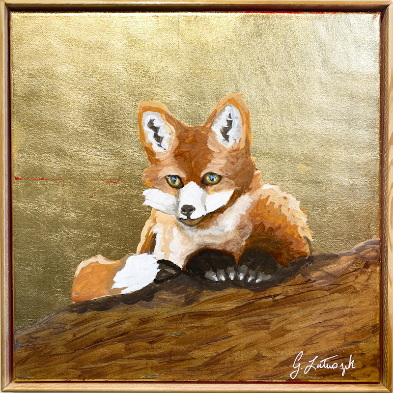 "Fox" Painting - Gayle Latuszek