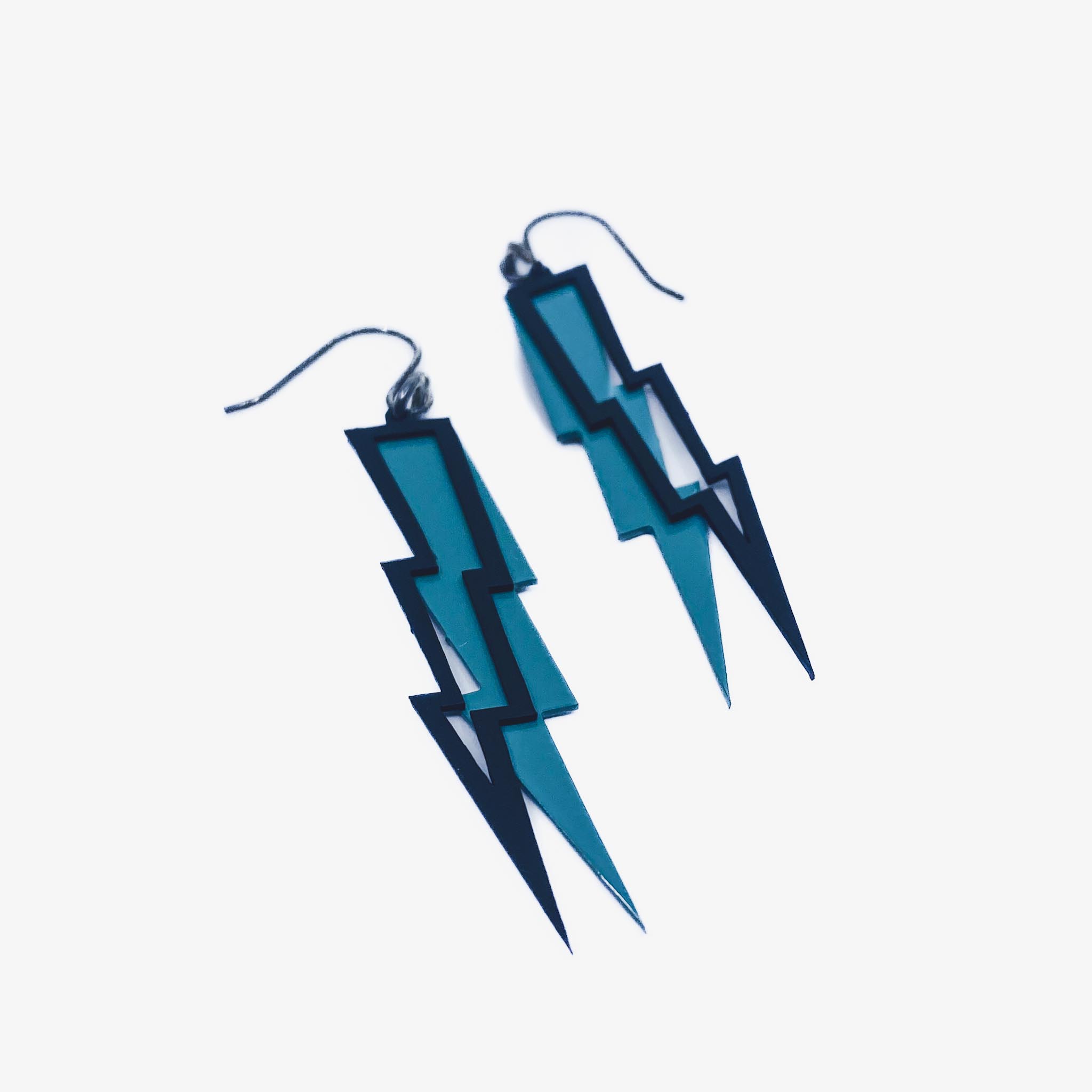 Powdercoated Lighting Bolt Earrings - Margaret Jacobs