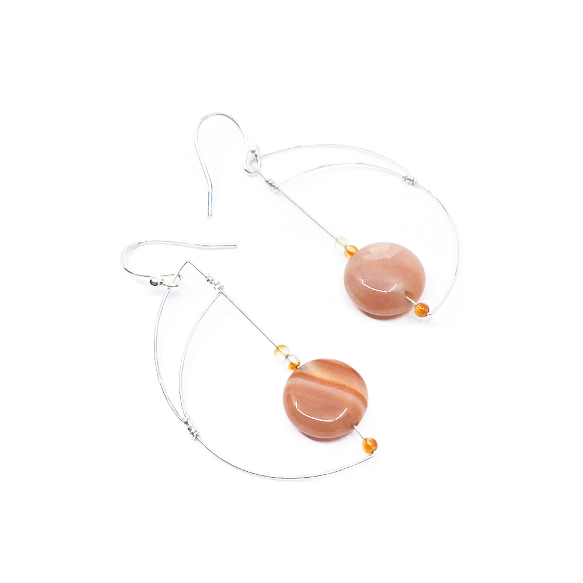 Sterling Silver Earrings, Beaded - Jeni Falldine