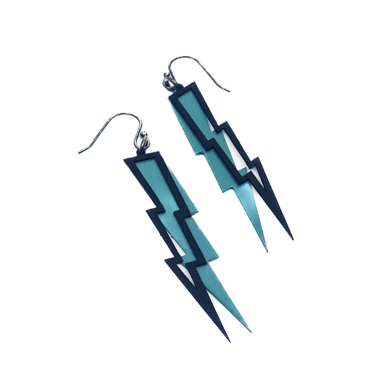 Powdercoated Lighting Bolt Earrings - Margaret Jacobs