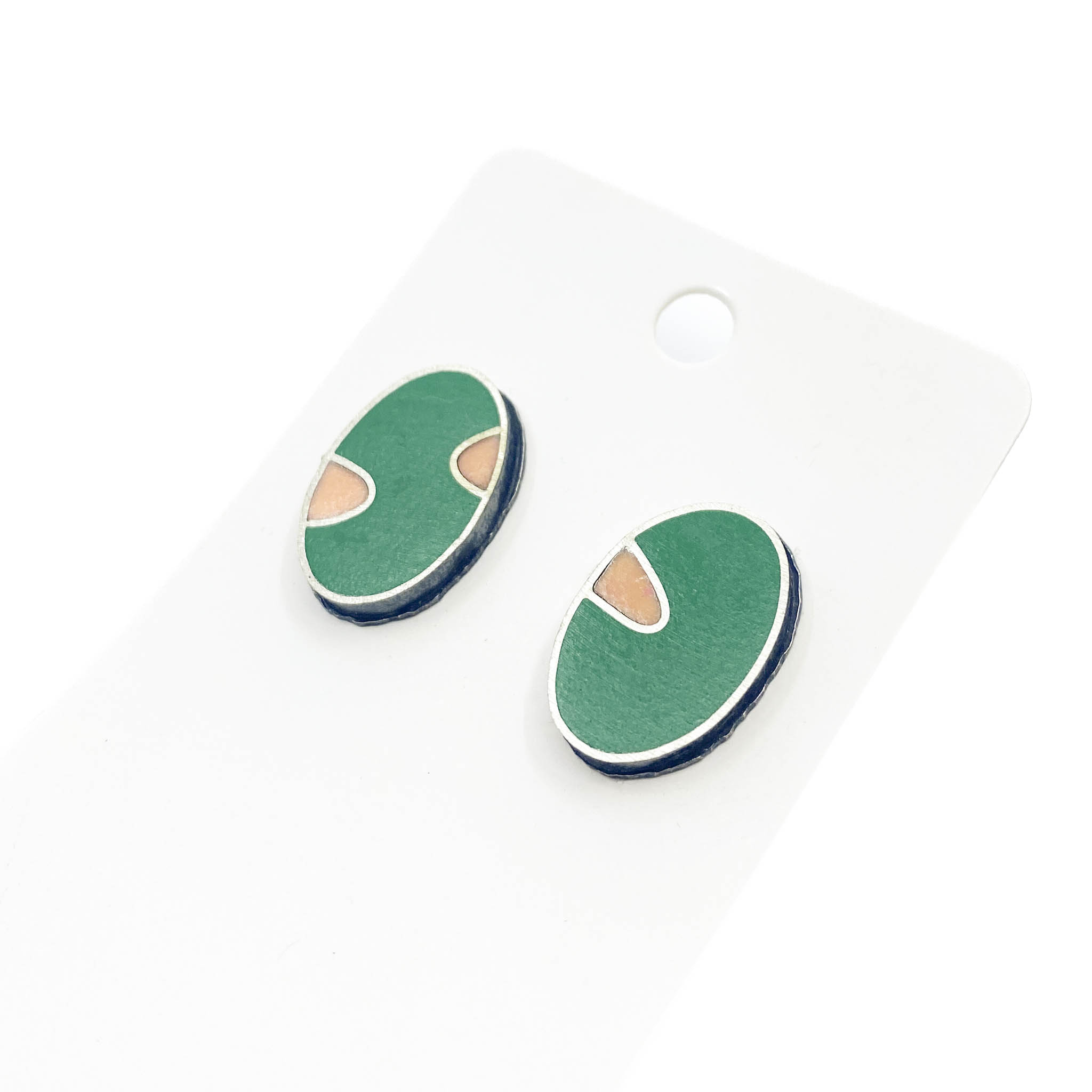 Sterling Silver & Resin Studs - Sadie Wang