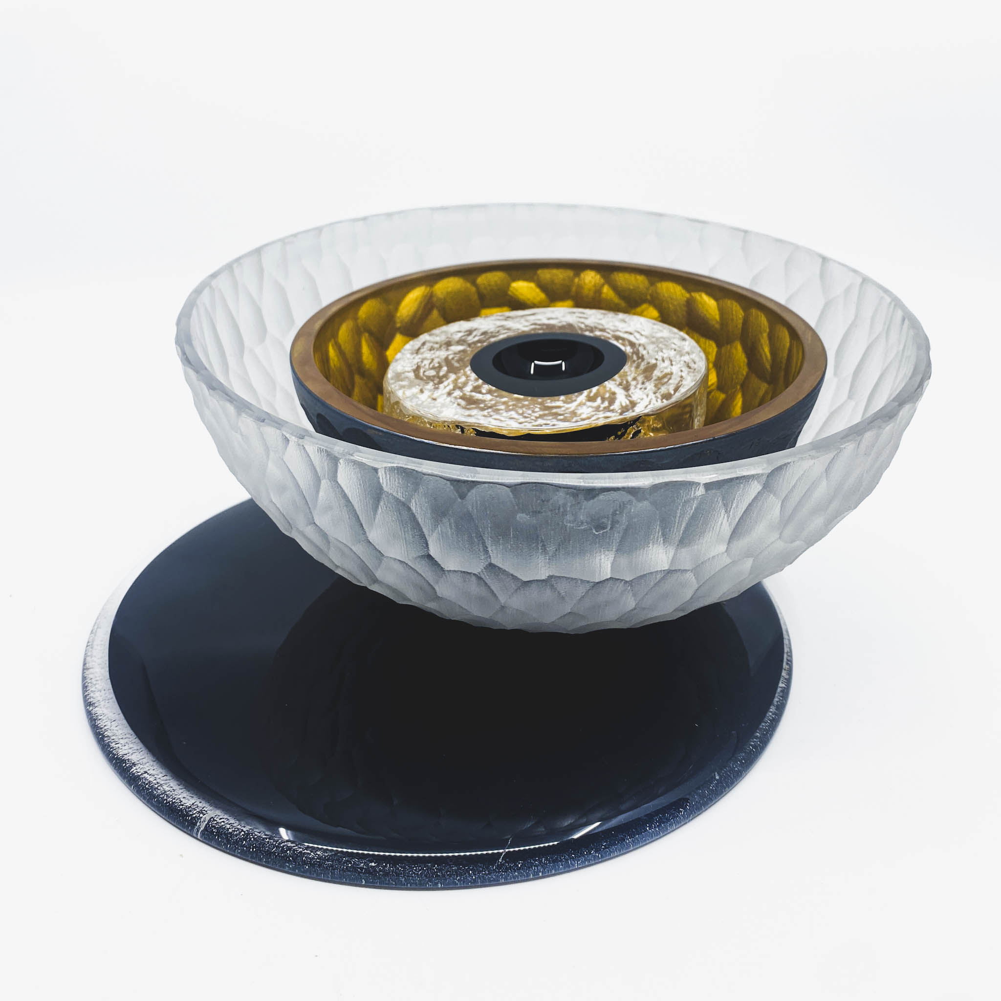 'Asymmetrical' Glass Sculpture - Curtiss Brock