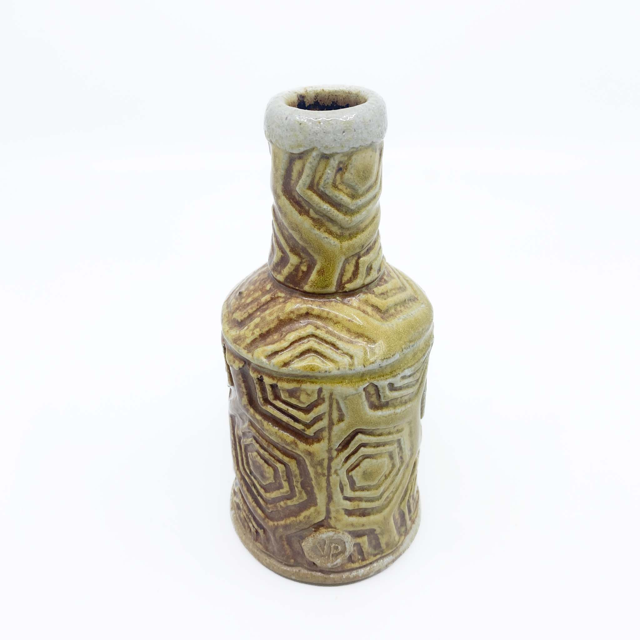 Ceramic Bottle, Yellow - Vince Pitelka