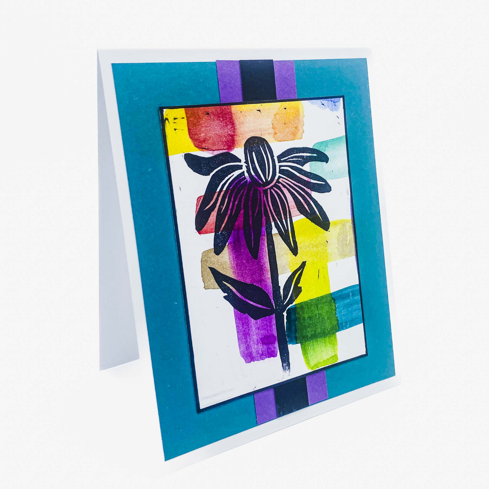 Mixed Media Card, Flower - Kathryn Faille