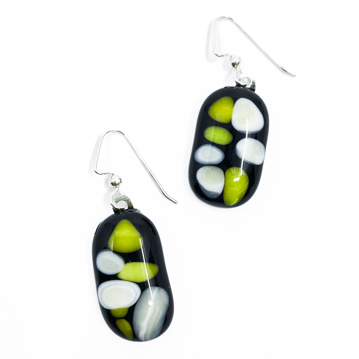 Glass & Sterling Silver Earrings - Carol Ventura
