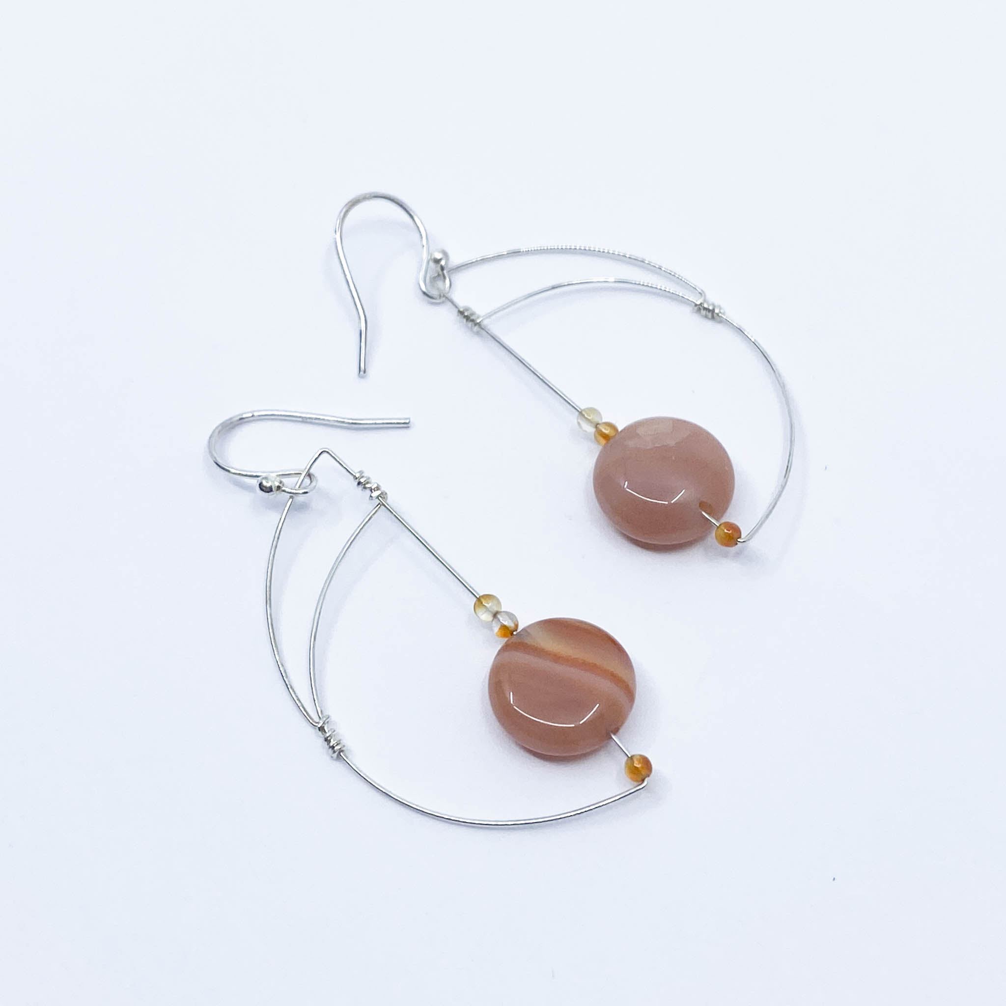 Sterling Silver Earrings, Beaded - Jeni Falldine