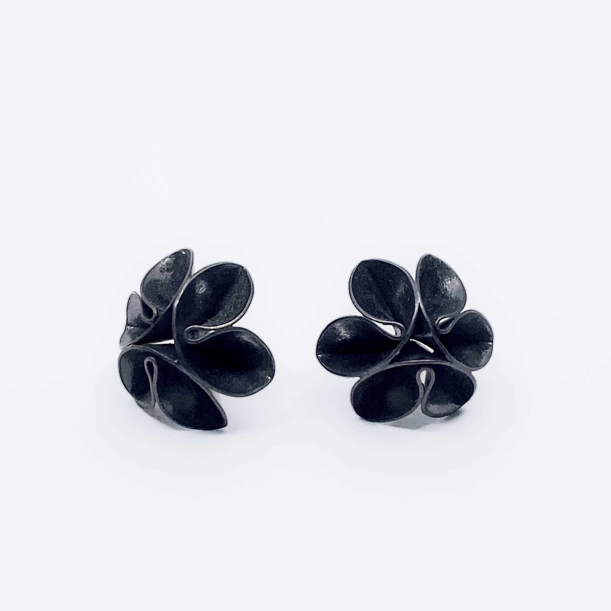 Sterling Silver Studs, Folded Leaf - Sadie Wang