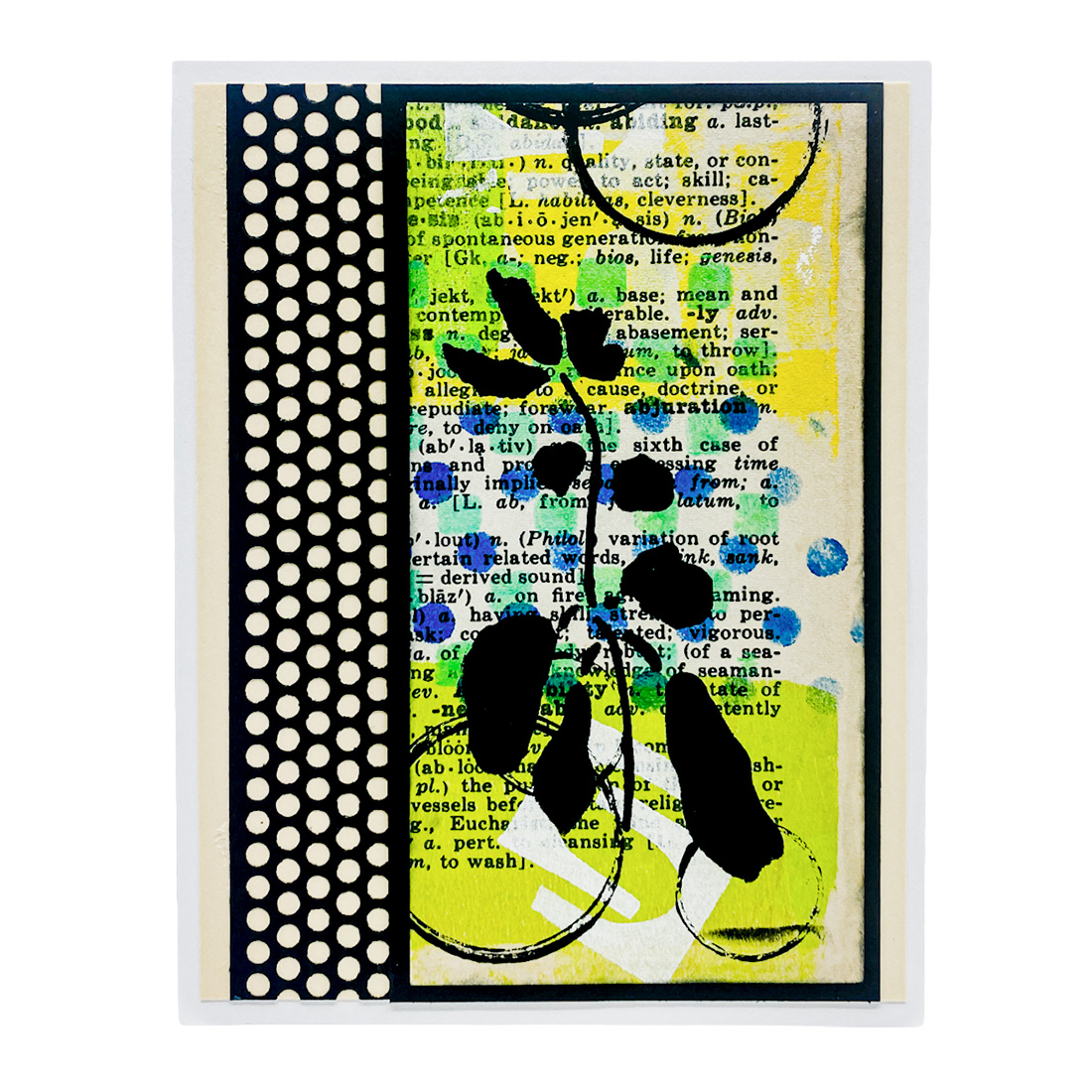 Mixed Media Card, Black&Yellow - Kathryn Faille