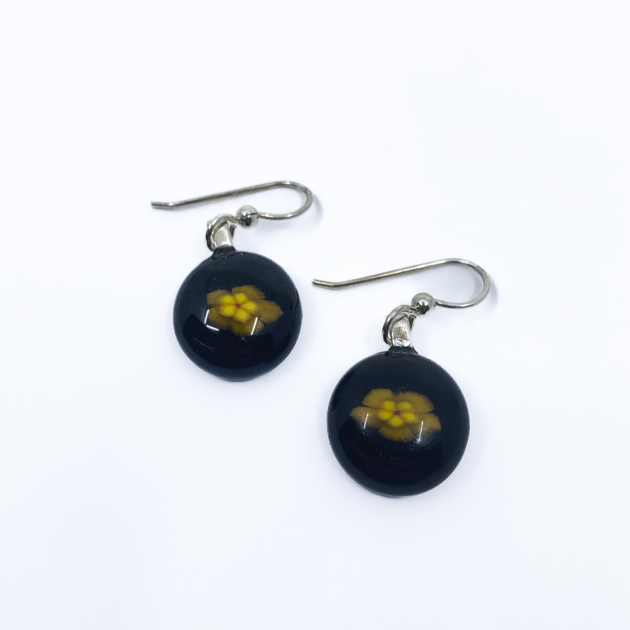 Glass & Sterling Silver Earrings - Carol Ventura