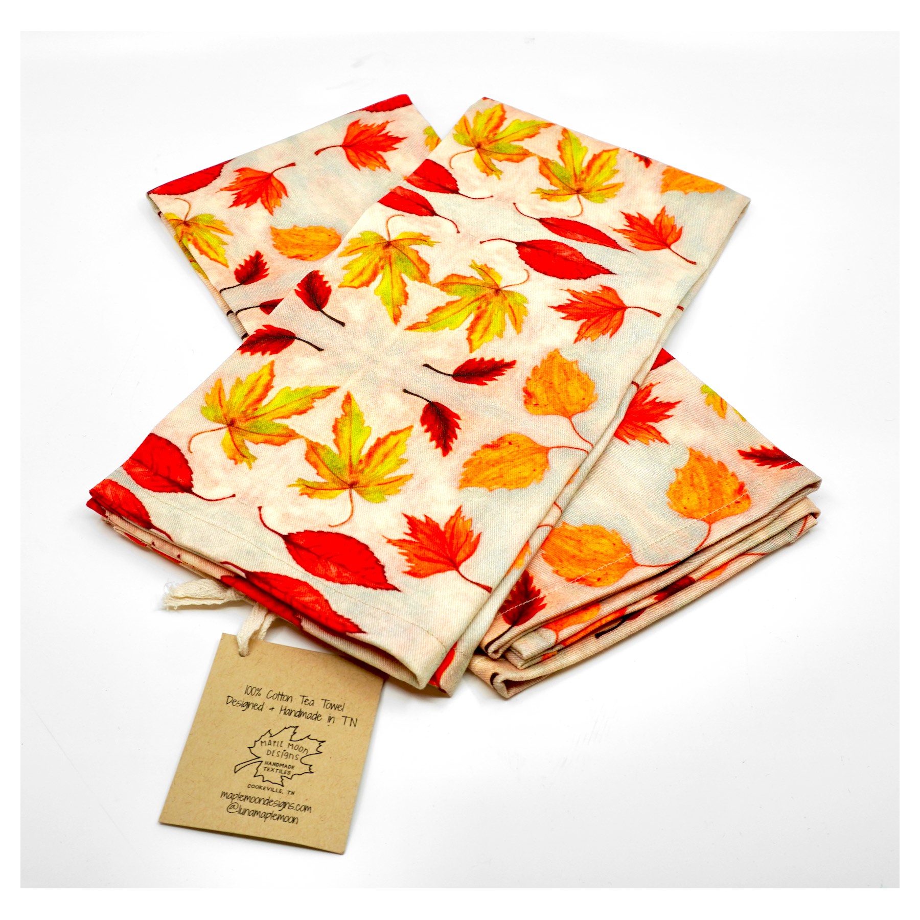 Maple Moon Designs - Fall Leaves Tea Towel