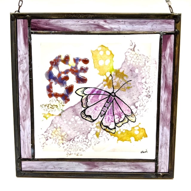 Karen Reed - Glass Butterfly Window Hanging