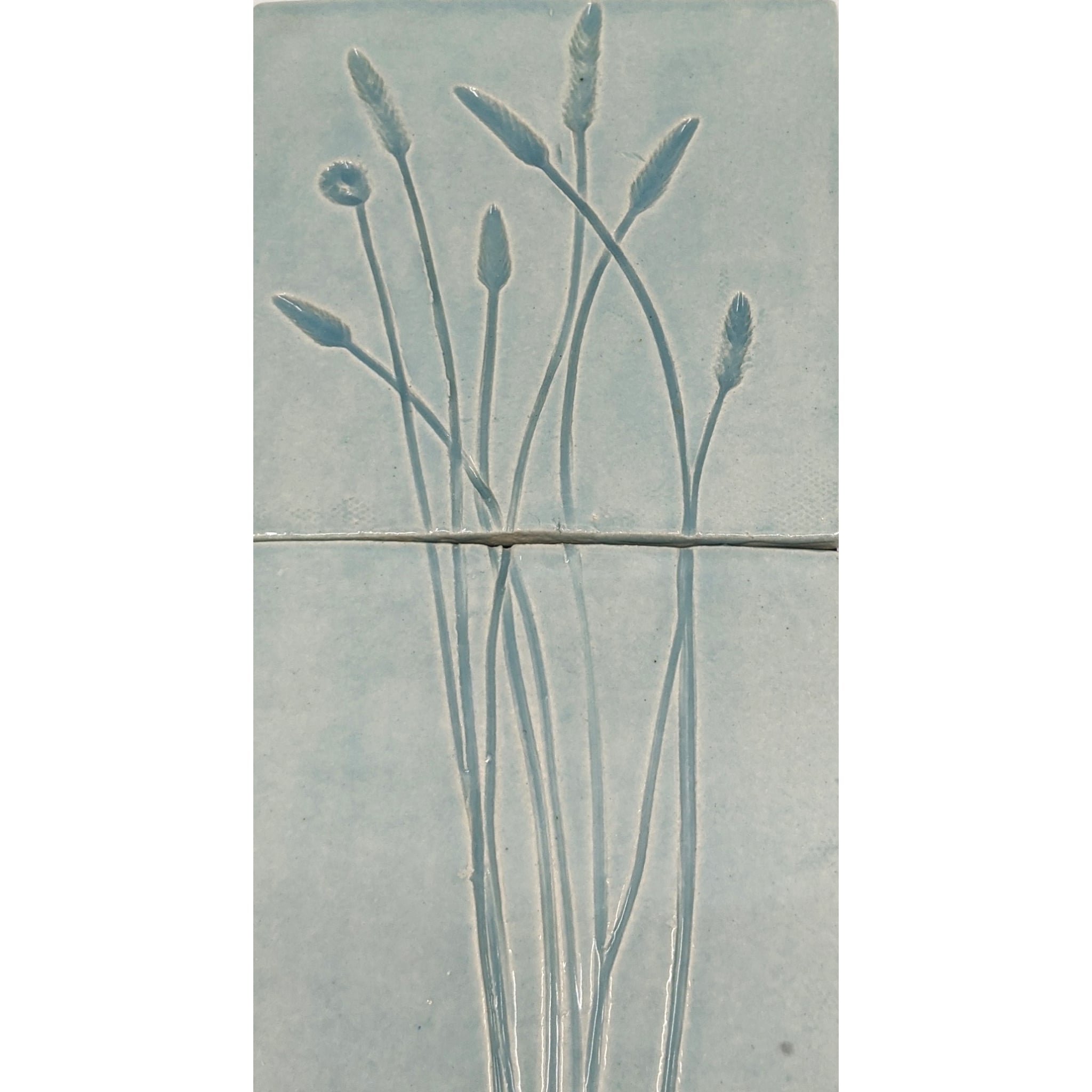 Arlene Knaak - Double Ceramic Wall Tile, Light Blue